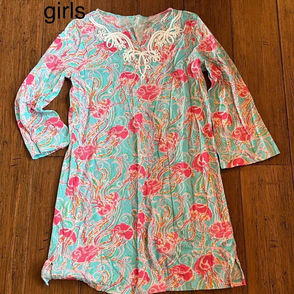 Lilly Pulitzer Girls' Dress with Jellyfish Pattern